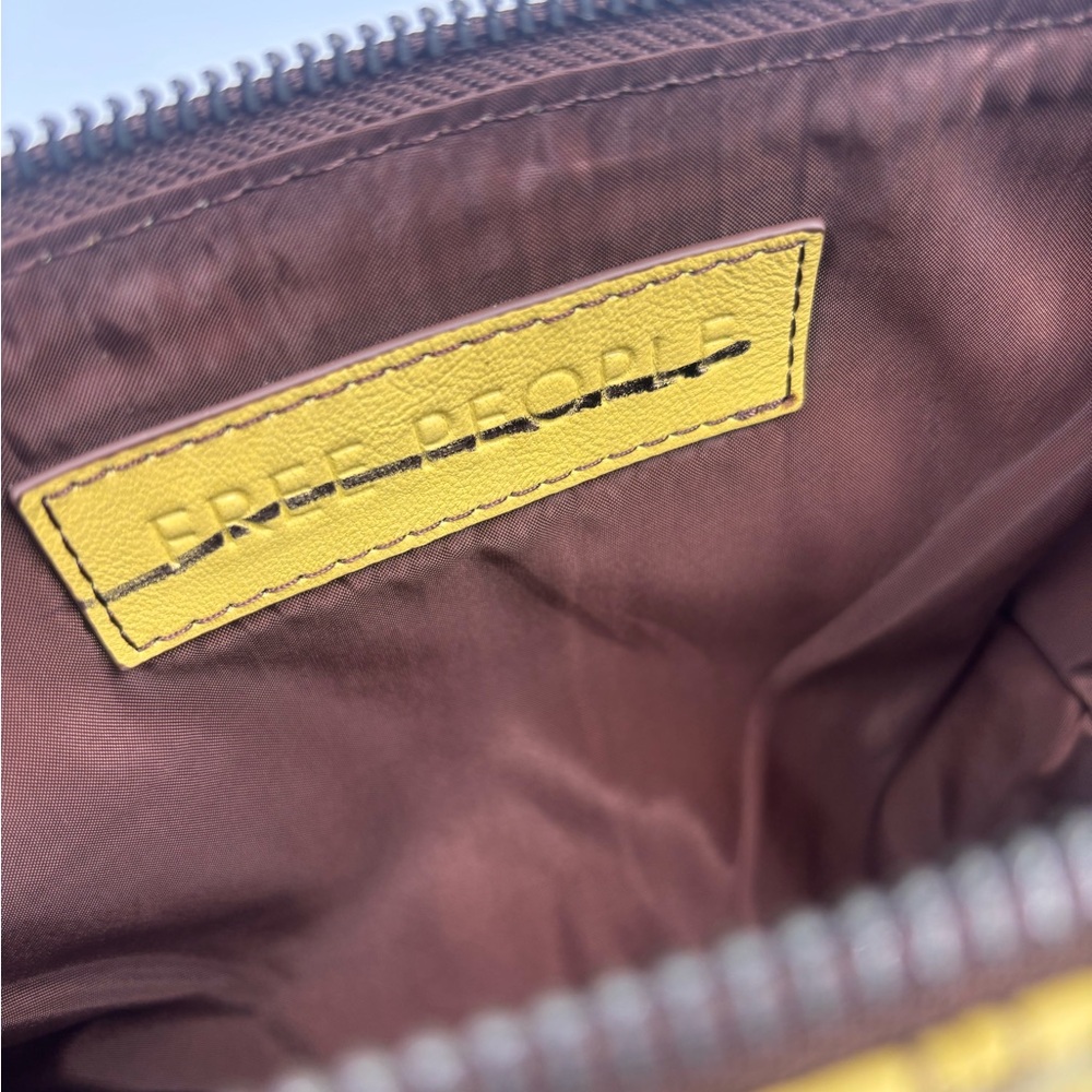 Free People Elegant Yellow Leather Hobo Bag - Picture 4 of 5